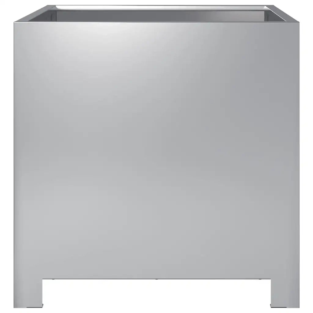 2 pz Fioriere | Cassetta per fiori | Vaso da Giardino 40x40x40 cm in Acciaio Zincato