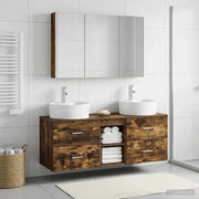 Set di mobili per il bagno 4 pcs Rovere Fumo 3406907