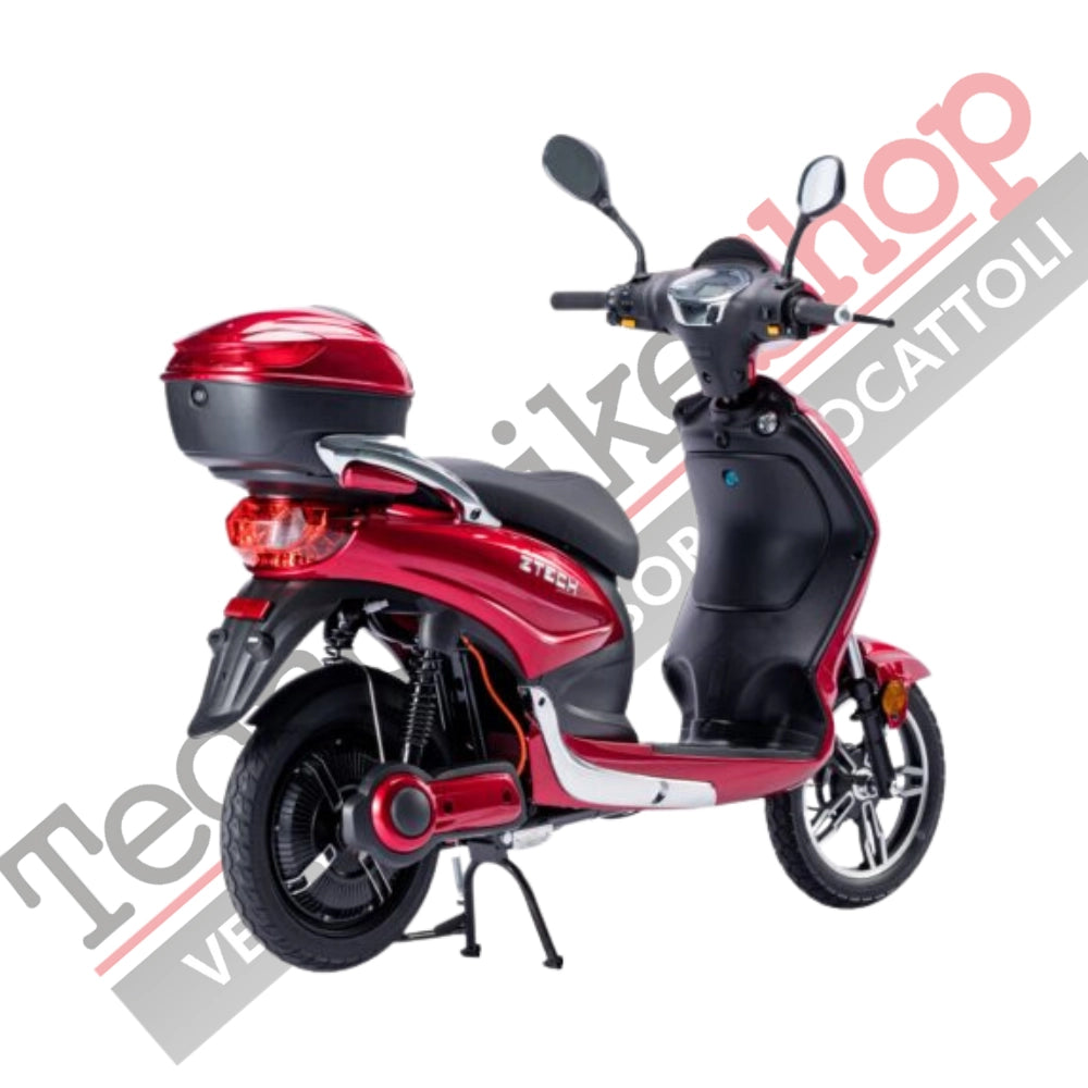 Bicicletta Elettrica Scooter Z-TECH ZT-09-TA NEW 250W 12 Ah 48V Batteria Piombo-Rosso