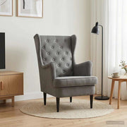 Poltrona Grigio Scuro Velluto 42029927