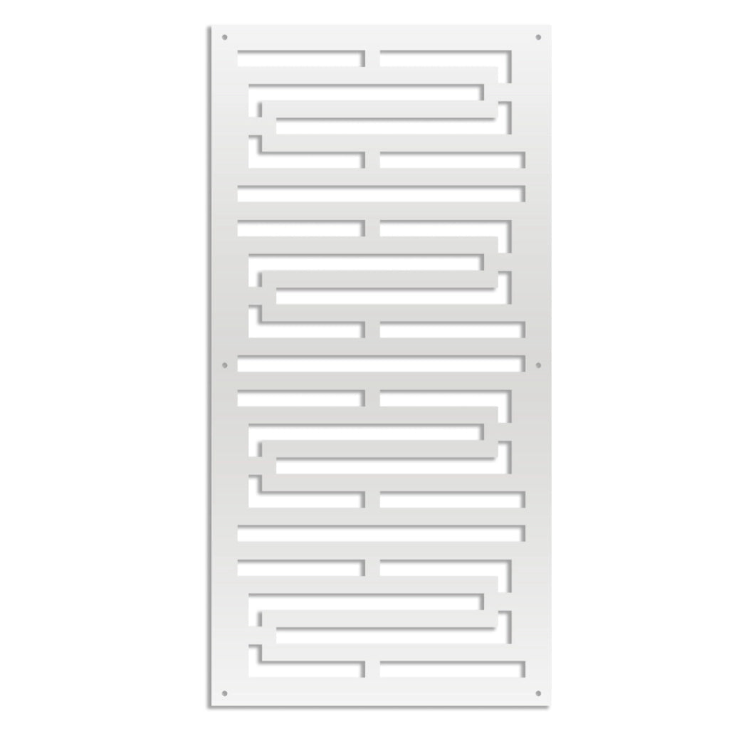 INTRICO - Pannello in PVC traforato - Parasole Misura: 98x198 cm, Colore: bianco