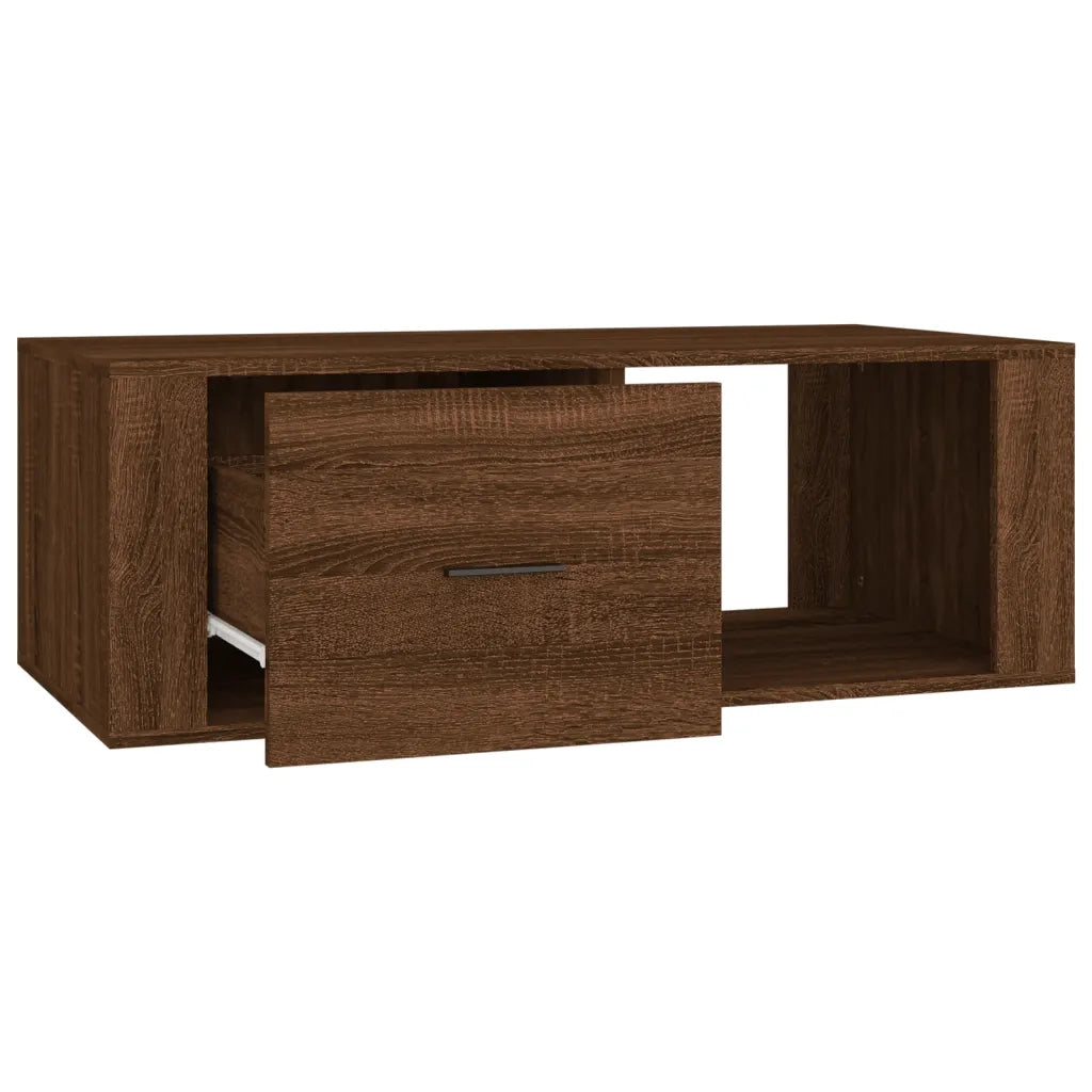 Tavolino Salotto Rovere Marrone 100x50,5x35cm Legno Multistrato 816543