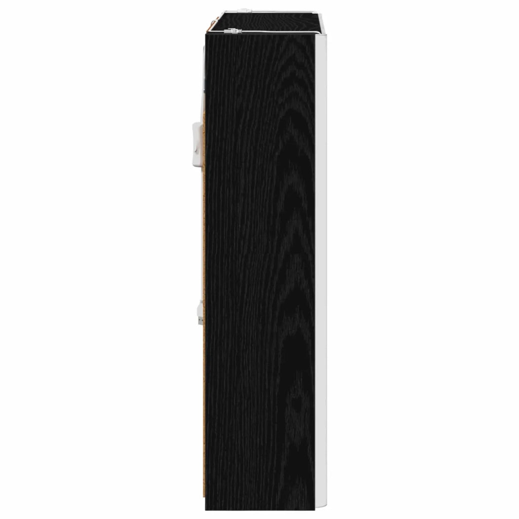 Mobiletto per specchio da bagno Rovere Nero