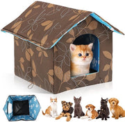 Casella per animali da esterno, invernale, dimensioni 40 x 38 x 35 cm, impermeabile, con cuscino rimovibile, calda, ripiegabile, per animali senzatetto, piccoli cani e gatti
