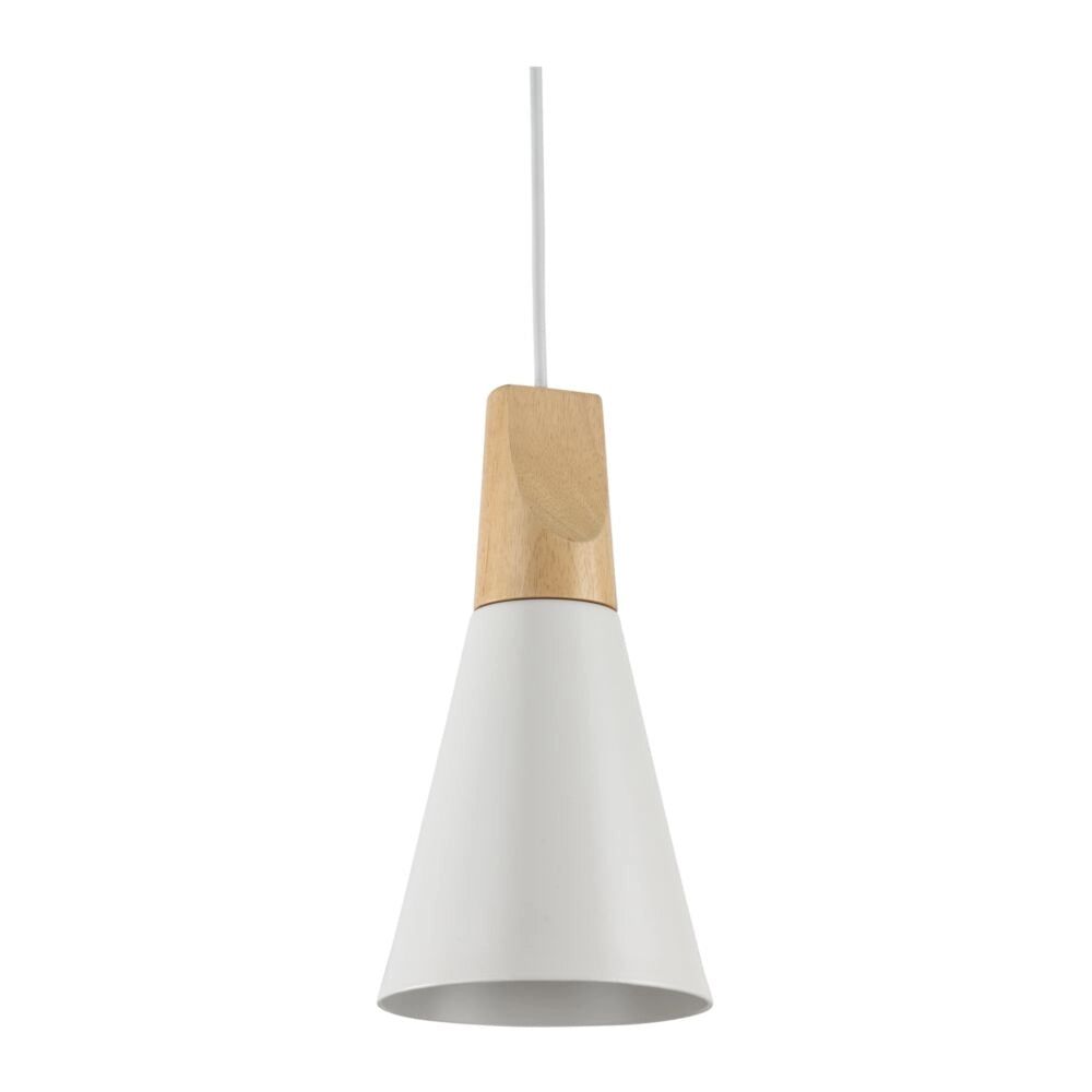 Lampada a sospensione bianca legno Bicones Maytoni P359