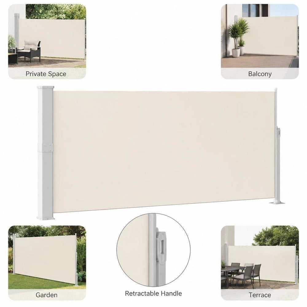 Side Awning 160x300 Cm Cream White