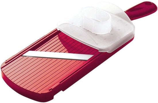 Scafo da Cucina in Ceramica Universale con Protezione per le Dita - Liscio su Ambo i Lati - 27,7 x 9,2 x 1,6 cm in Rosso