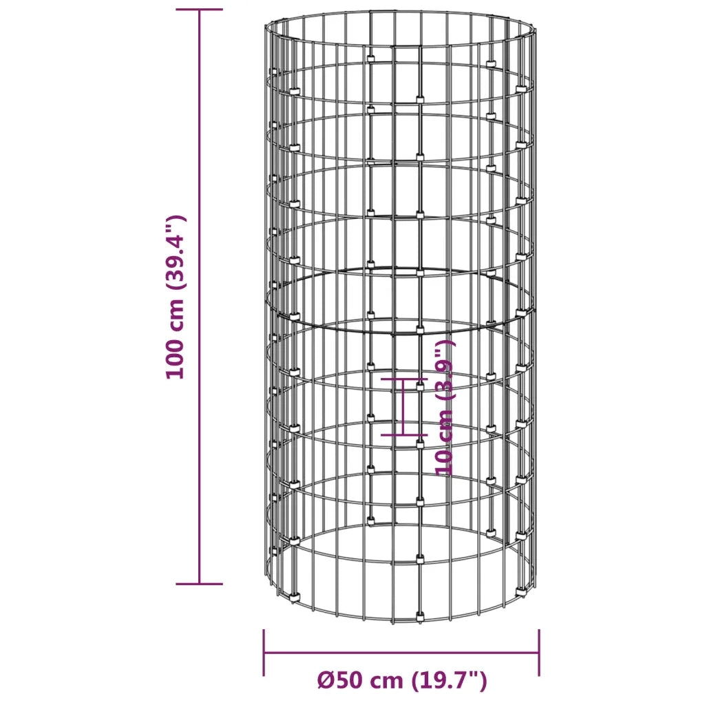 Compostiera da Giardino ?50x100 cm in Acciaio Zincato CFW6440946