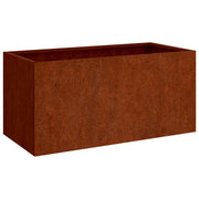 Fioriera | Cassetta per fiori | Vaso 62x40x39 cm Acciaio Corten