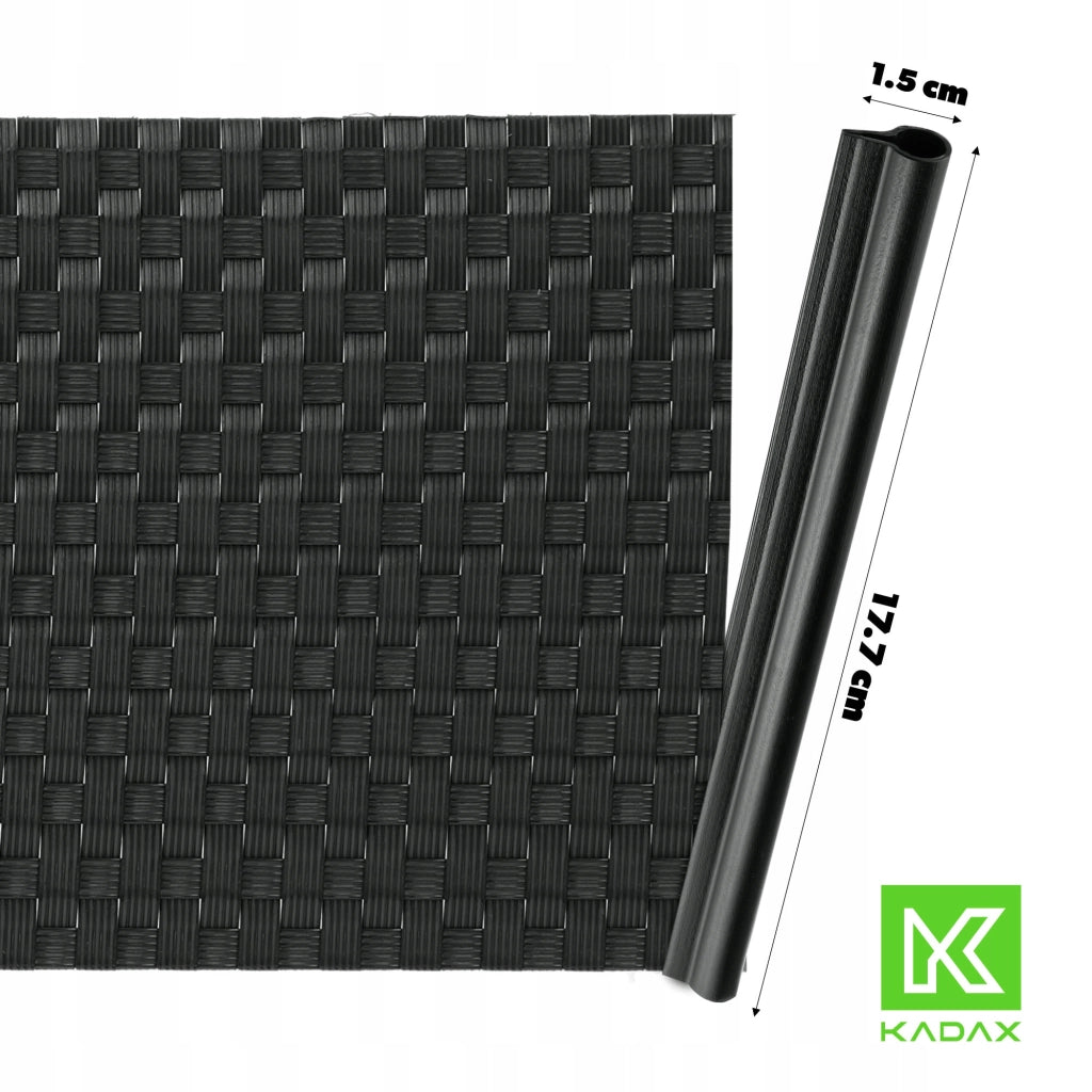 Clip KADAX da 19 cm per nastro per recinzione, ganci per nastro per recinzione, neri, 2 pezzi