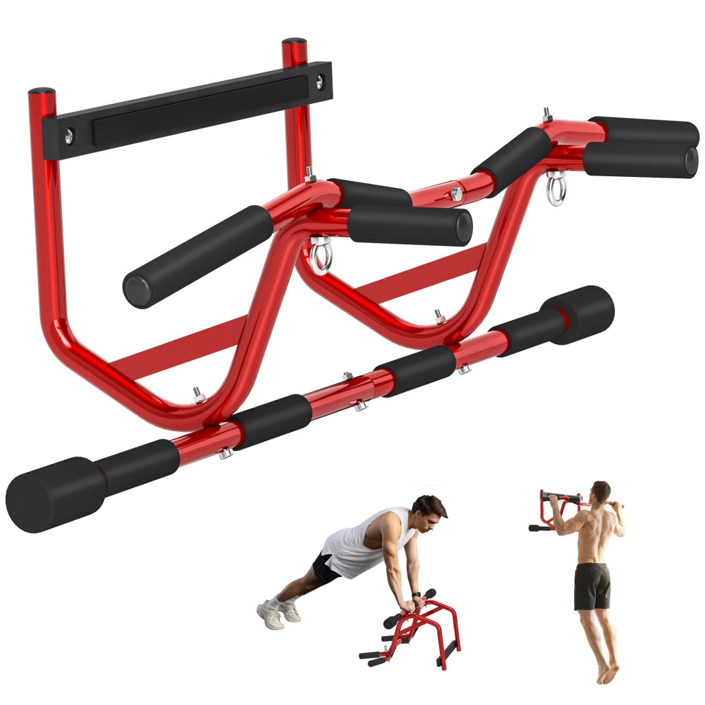 Sbarra per Trazioni a Parete ¨C zephmum ¨C Rosso e Nero 150 kg