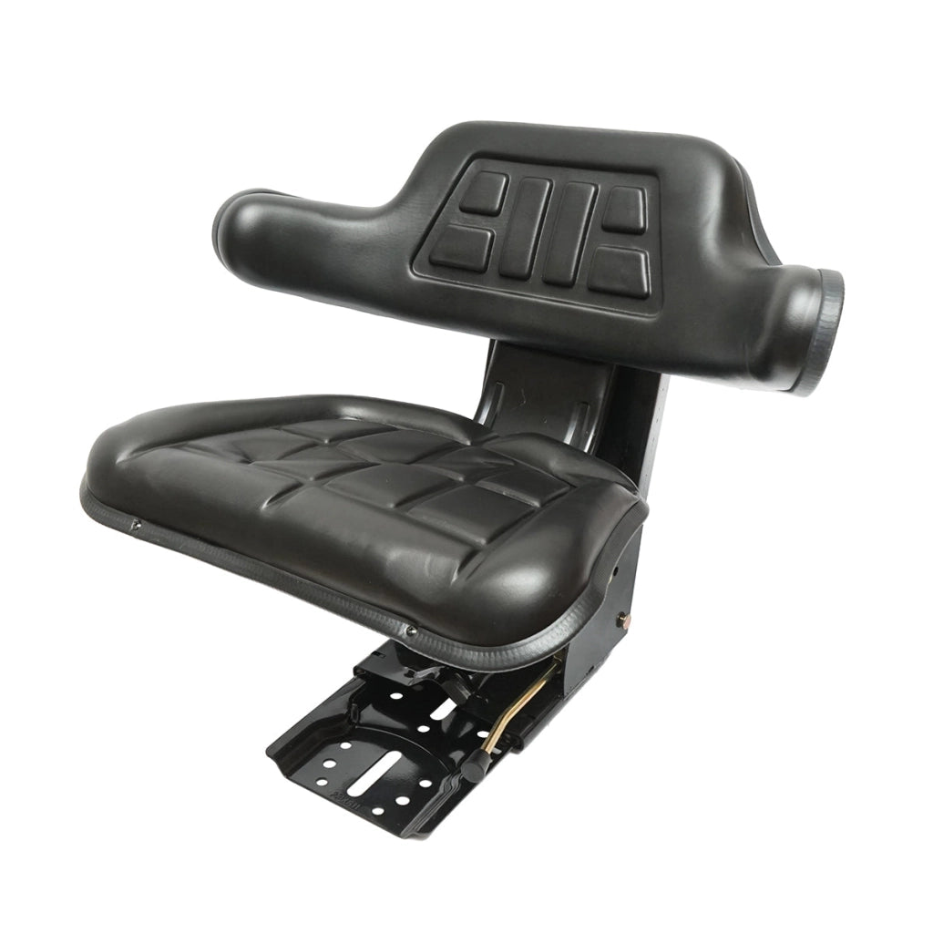 Sedile nero per trattore con tripla regolazione e ammortizzatore UTB U-445 e U-650.