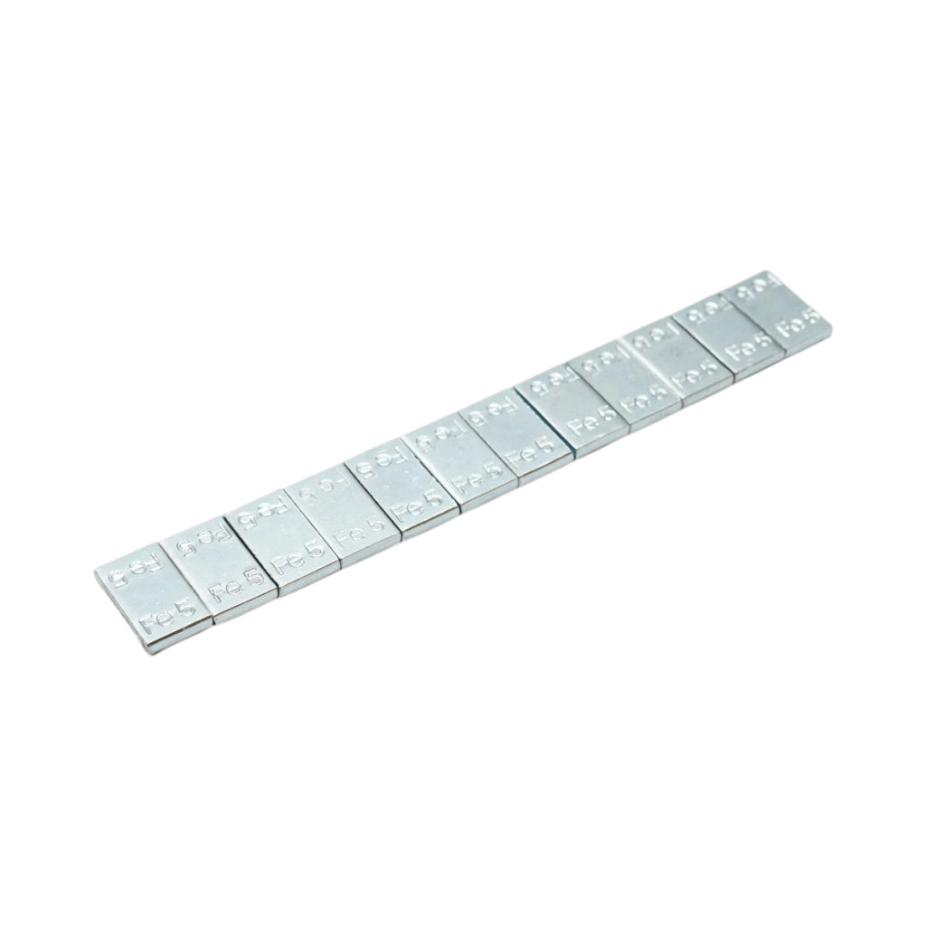 Contrappesi autoadesivi grigio chiaro per equilibratura ruote Fe 60g (5gx12 pz) 100 strisce/scatola