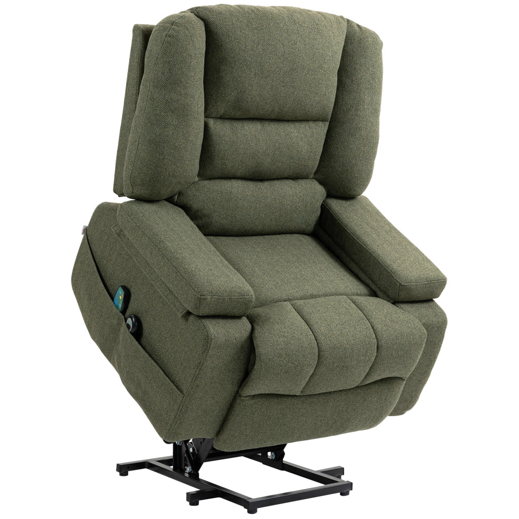 Poltrona elettrica reclinabile con massaggio e riscaldamento ¨C Minimal ¨C verde