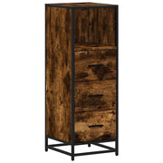 Armadietto Bagno | Armadio da bagno Rovere Fumo 35x37,5x100cm in Legno Multistrato