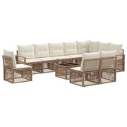 Set Divano da Giardino 11 pcs Beige polyrattan 3435744