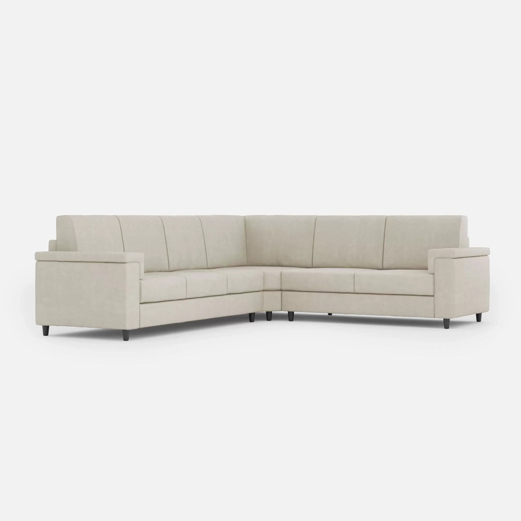 Divano marrak 3 posti (tre sedute da 60cm)+ angolo + divano 2 posti medio (due sedute da 70cm) misure esterne l.286x246 | latte - Mobili 2G