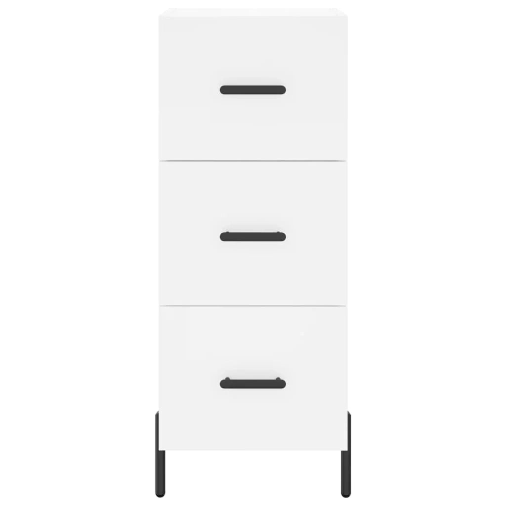 Buffet credenza cassettiera mobiletto mobile contenitore organizer cucina soggiorno salotto alto 34,5 x 34 x 180 cm legno ingegnerizzato bianco 02_0032300