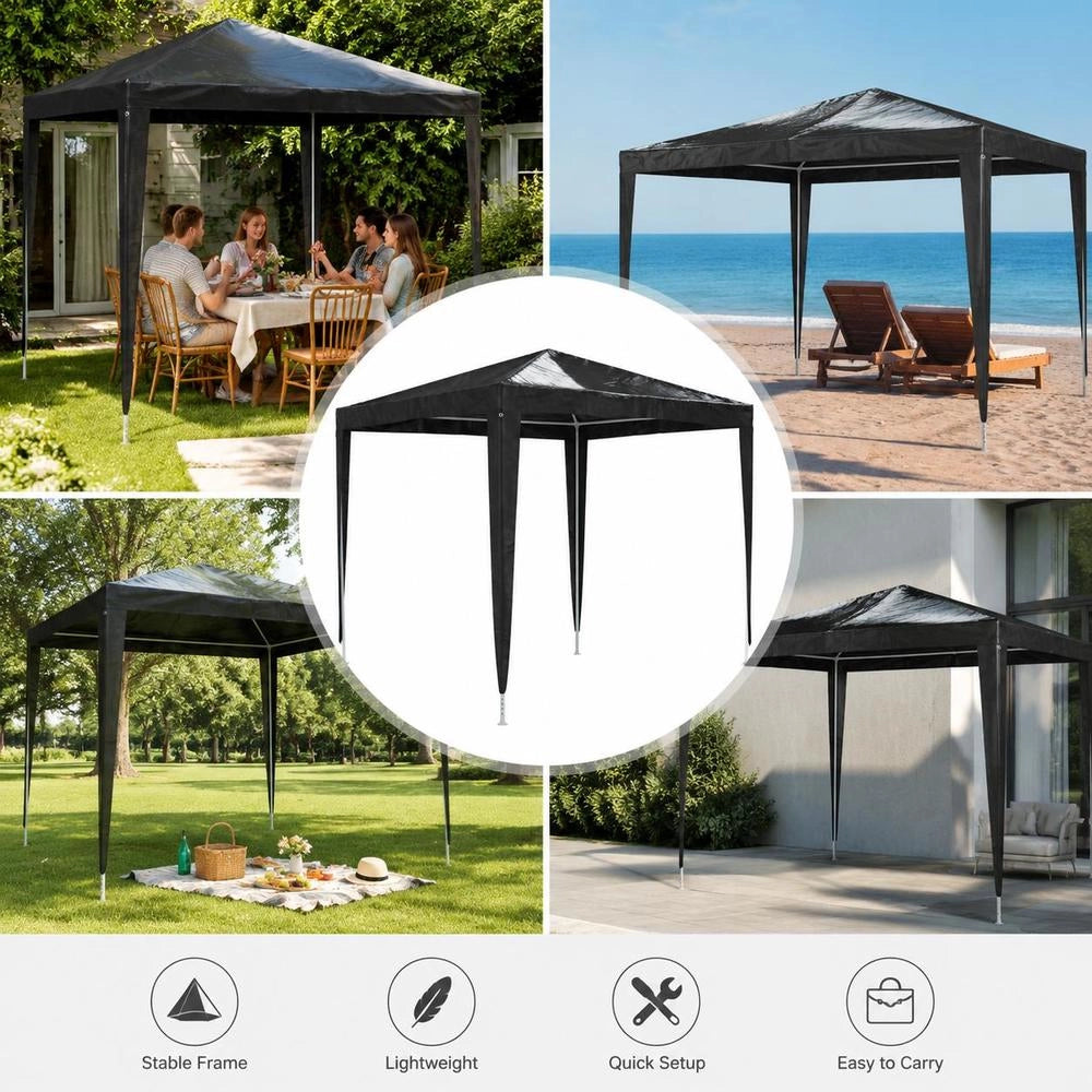 Professional Party Tent 2.5x2.5 M Anthracite 90 G/square Meter