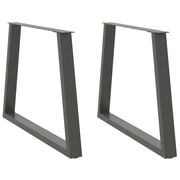 Gambe per tavolo da pranzo a forma di V 2 pz Antracite 100x(72-73,3) cm Acciaio