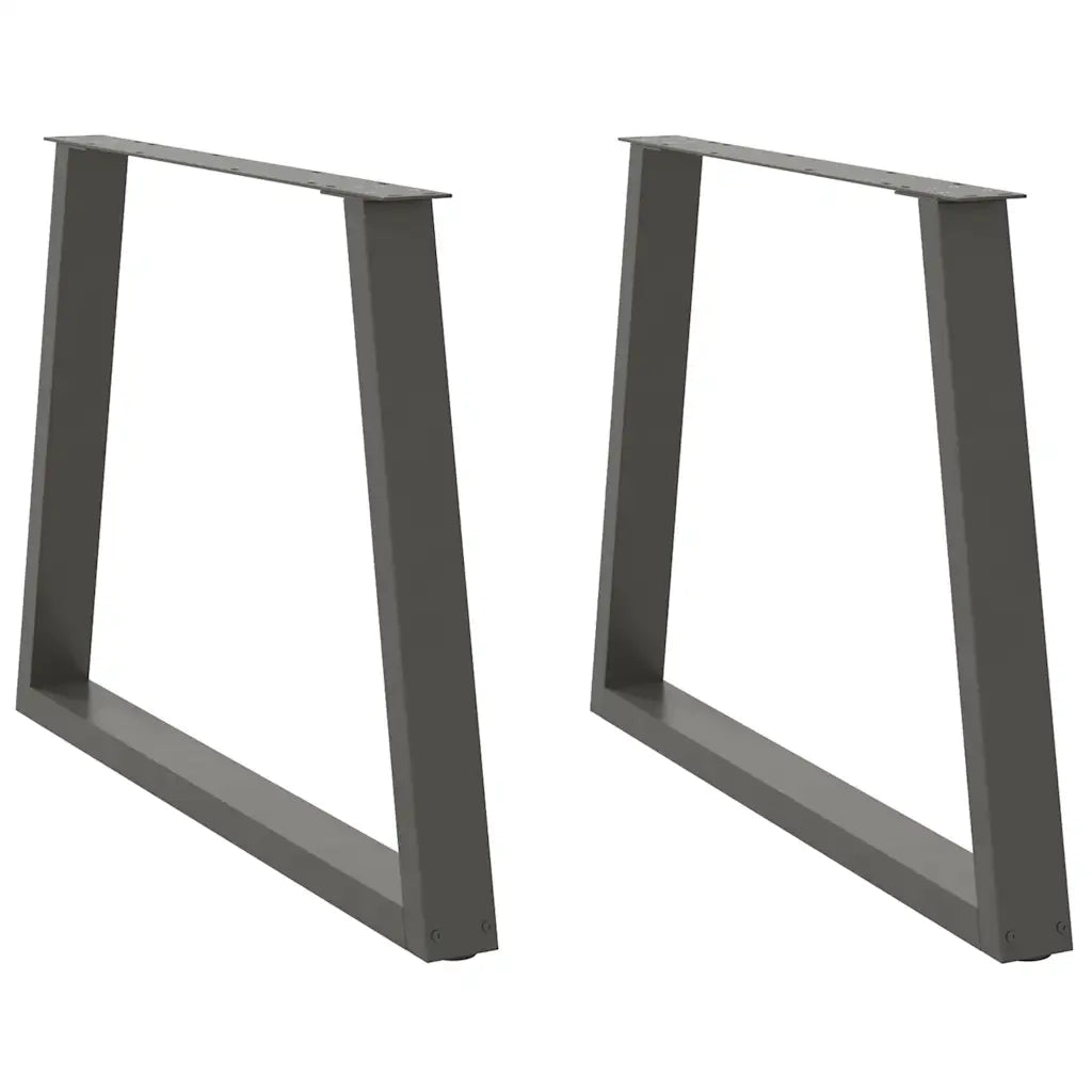 Gambe per tavolo da pranzo a forma di V 2 pz Antracite 100x(72-73,3) cm Acciaio