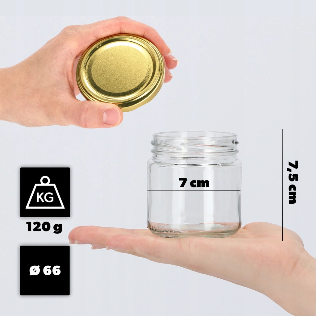 KADAX 50x Barattolo 200ml + Tappo Fi66 Per Marmellate