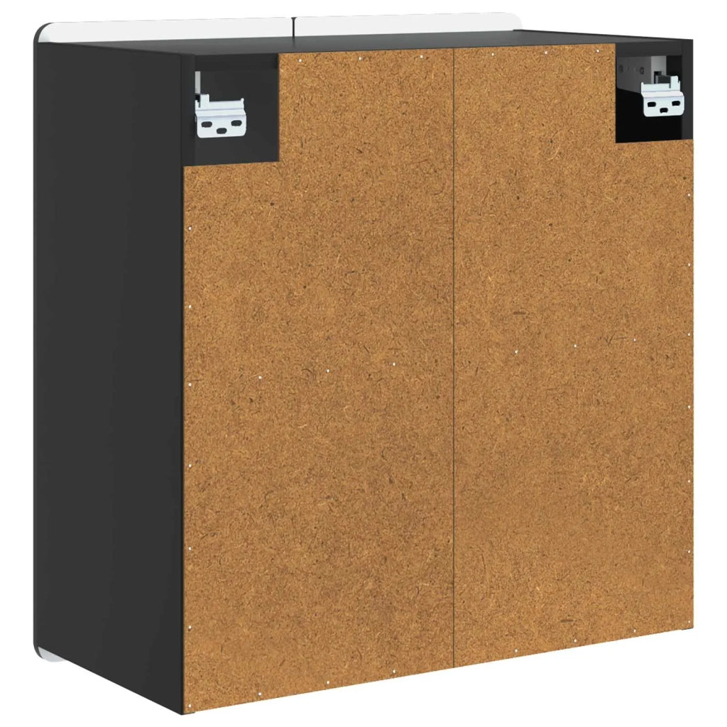 Mobiletto a muro Nero 59 x 31 x 64 cm Legno ingegnerizzato 898236