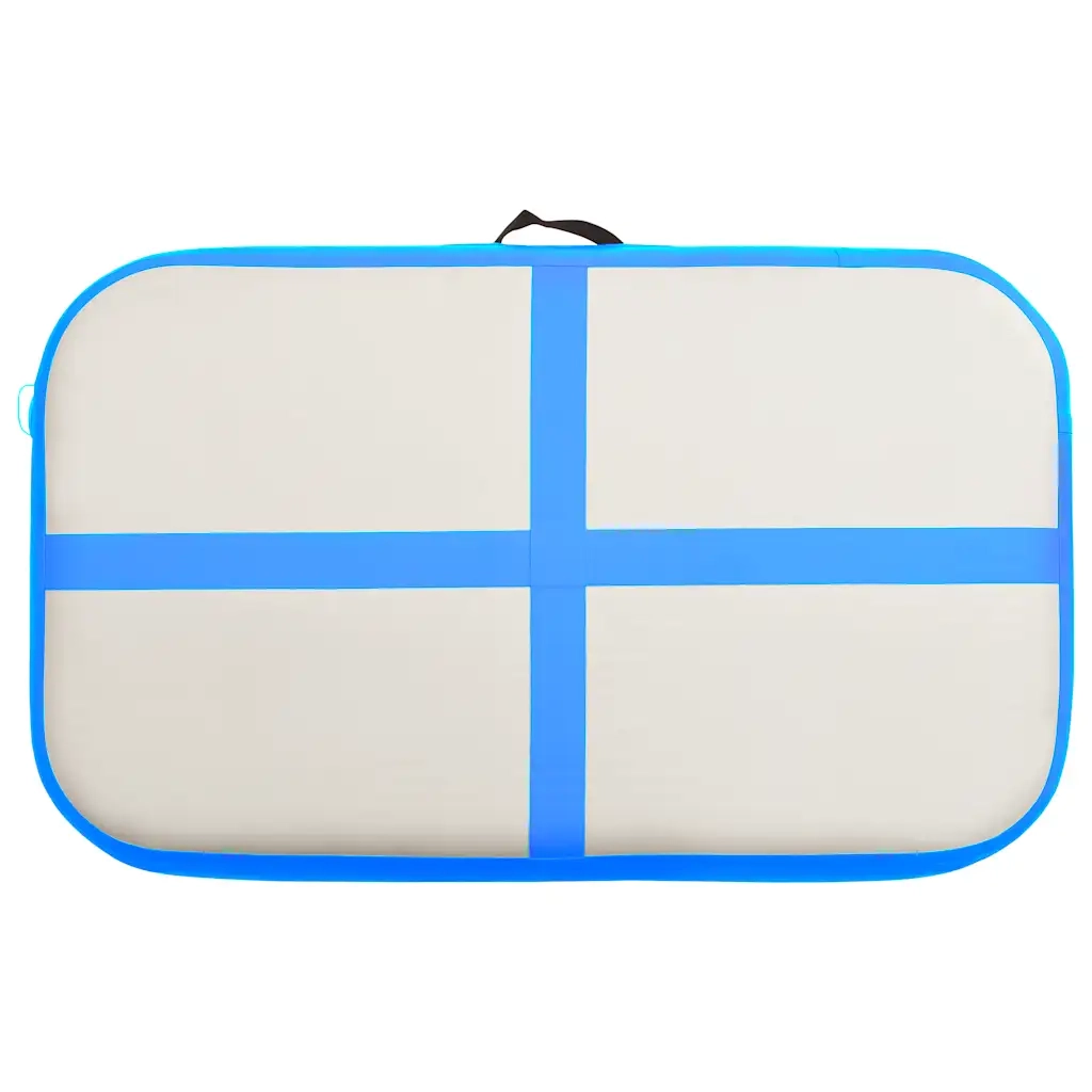 Tappetino Ginnastica Gonfiabile con Pompa 60x100x10 cm PVC Blu 92650