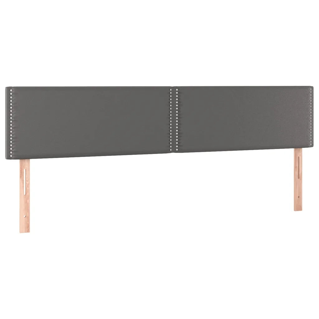 Testiere 2 pz Grigie 100x5x78/88 cm in Similpelle