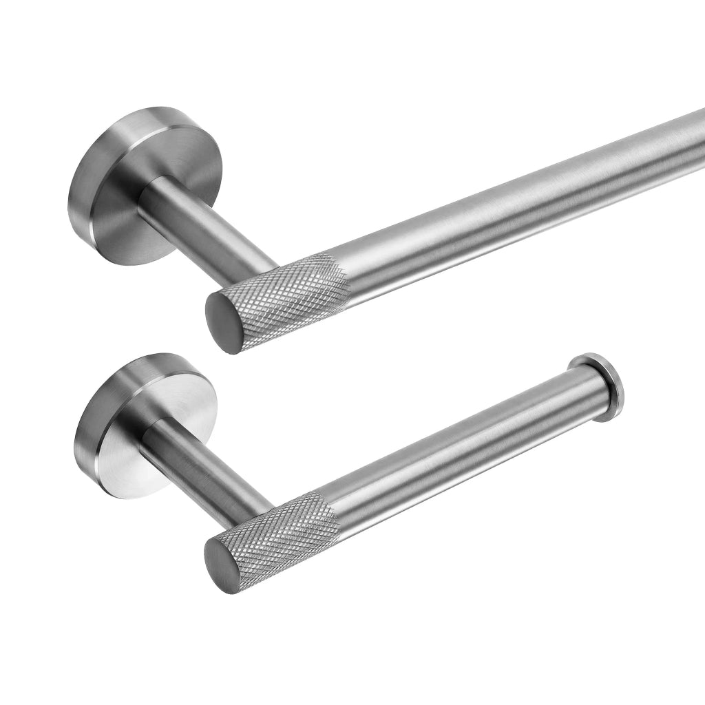 Set Accessori Da Bagno Grid Brush Nickel 4 Pezzi