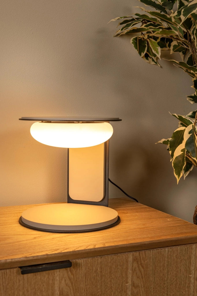 Lampada da tavolo LED ALINDA 9W taupe legno e vetro
