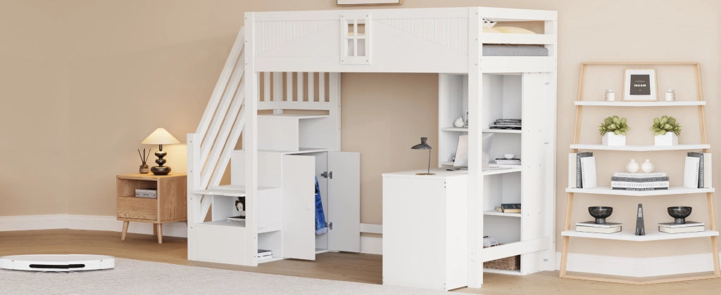 letto a castello legno bianco 118 x 252.5 cm