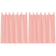 Tende in Voile con Tasche per Aste 2 pz Rosa