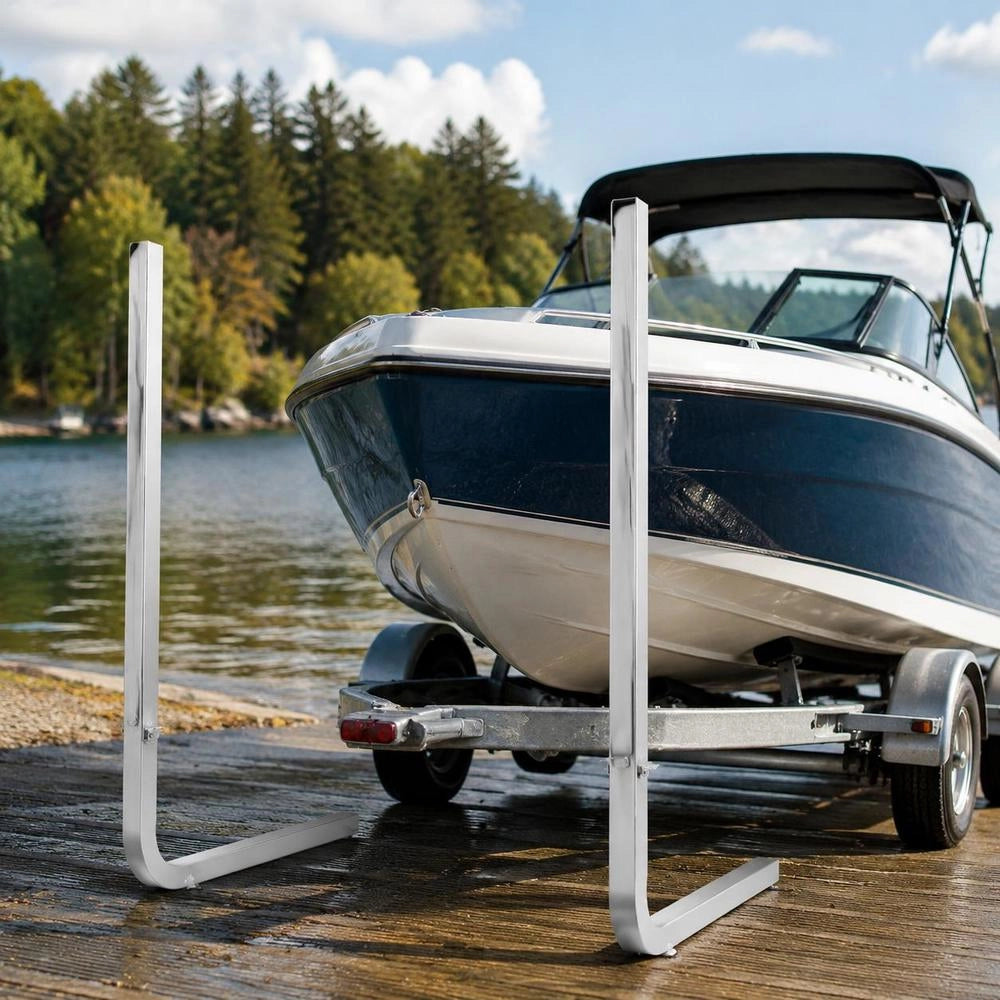 Boat Trailer Guides, A Pair Of Aluminum Trailer Guides, 46.5 Inches (116.08 Cm) Rust-resistant Trailer Guides With Adjustable Width, Mounting Hardware Included