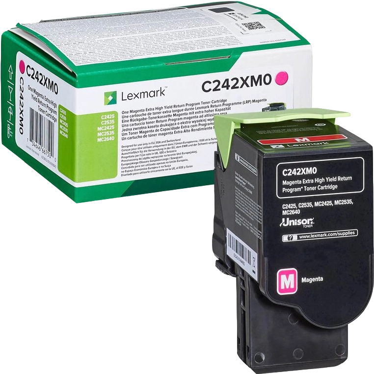 ORIGINAL Lexmark toner magenta C242XM0 C/MC2425/2535 ~3500 Seiten