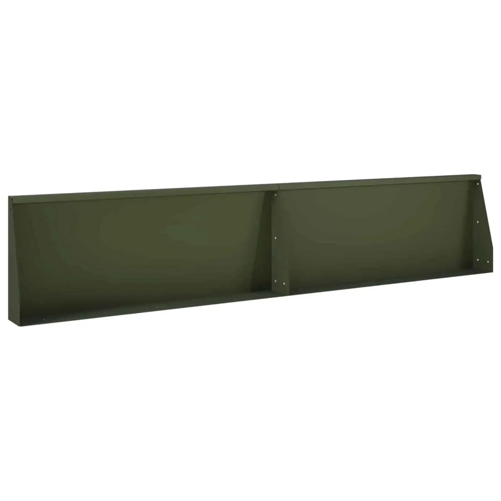 Muro di contenimento 2 pz 100 x 12 x 30 cm Acciaio Verde Oliva 8015139