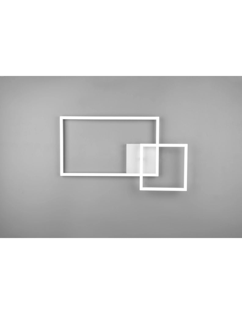 Lampada Da Soffitto Squadrata Orientabile Led Dimmer Padella Bianco Trio Lighting