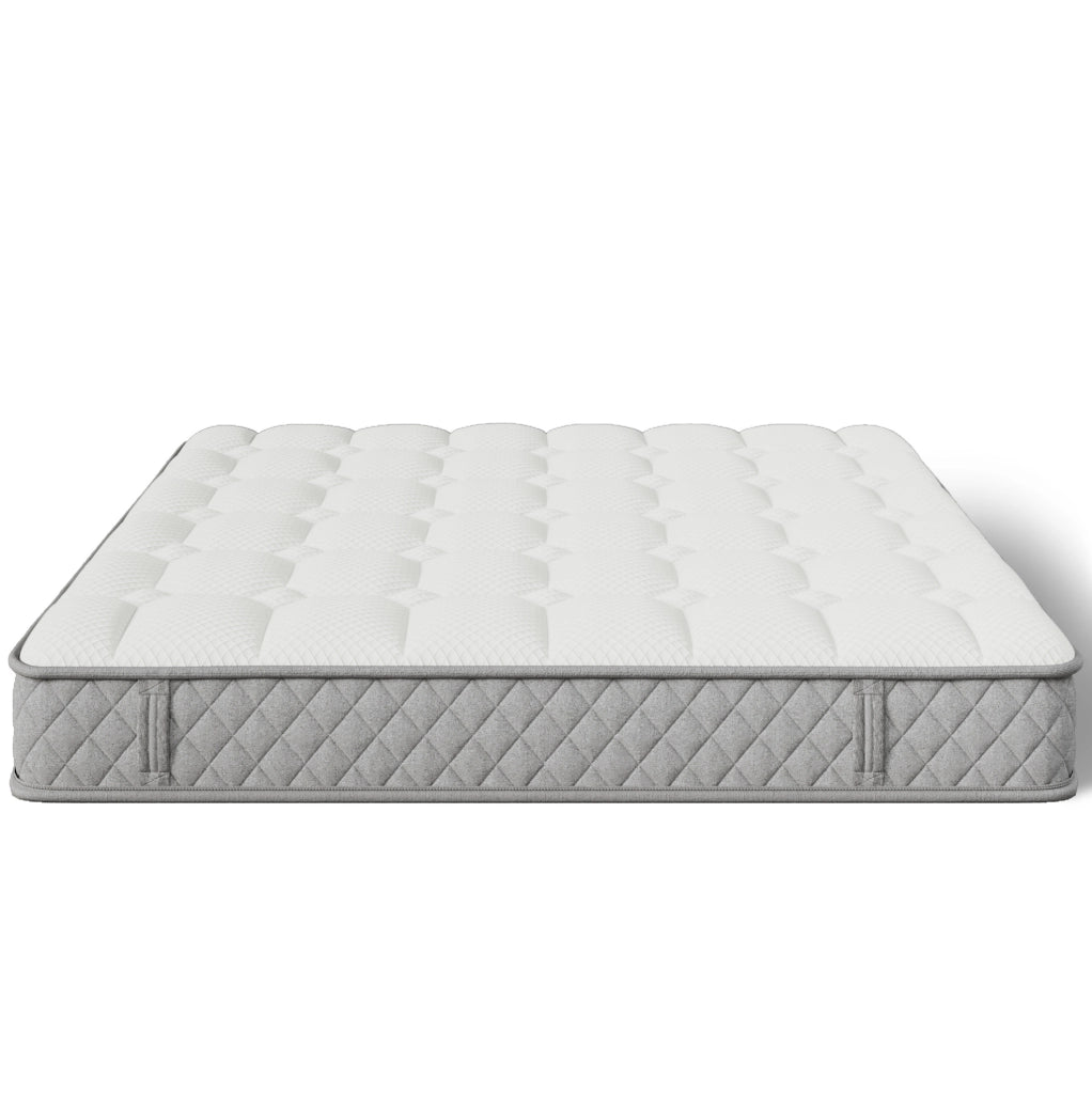 Letto imbottito 140x200 cm con 4 cassetti, USB e USB-C, in lino beige