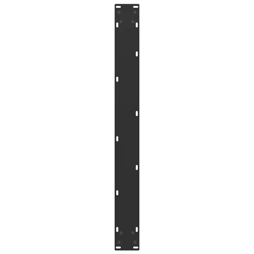 vidaXL Gambe per tavolo da pranzo a forma di U 2 pz nere 80x(72-73) cm in acciaio
