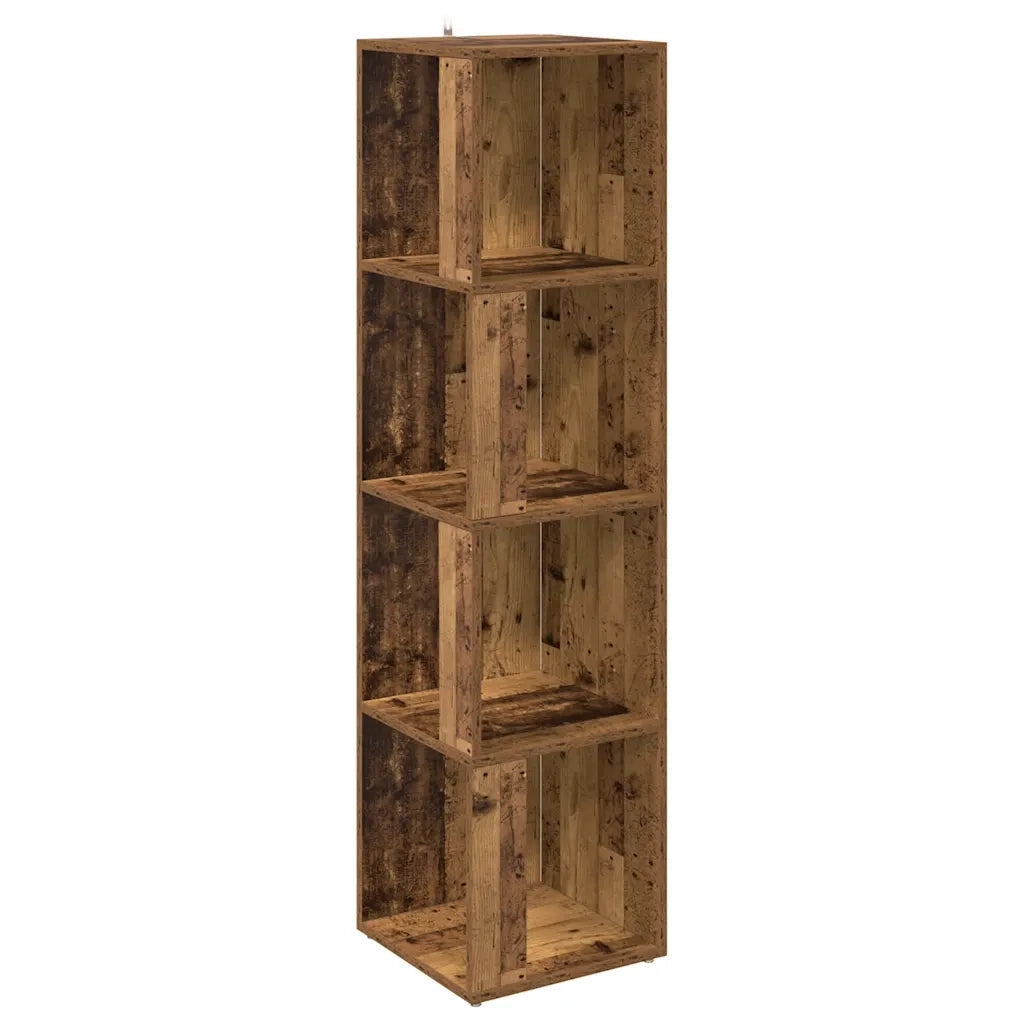 Scaffale Angolare Legno Vecchio 33x33x132 cm in Truciolato