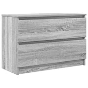 Mobile porta TV con ampio vano contenitore 80 x 35 x 54 cm pratico dal design moderno in legno composito grigio 02_0051739