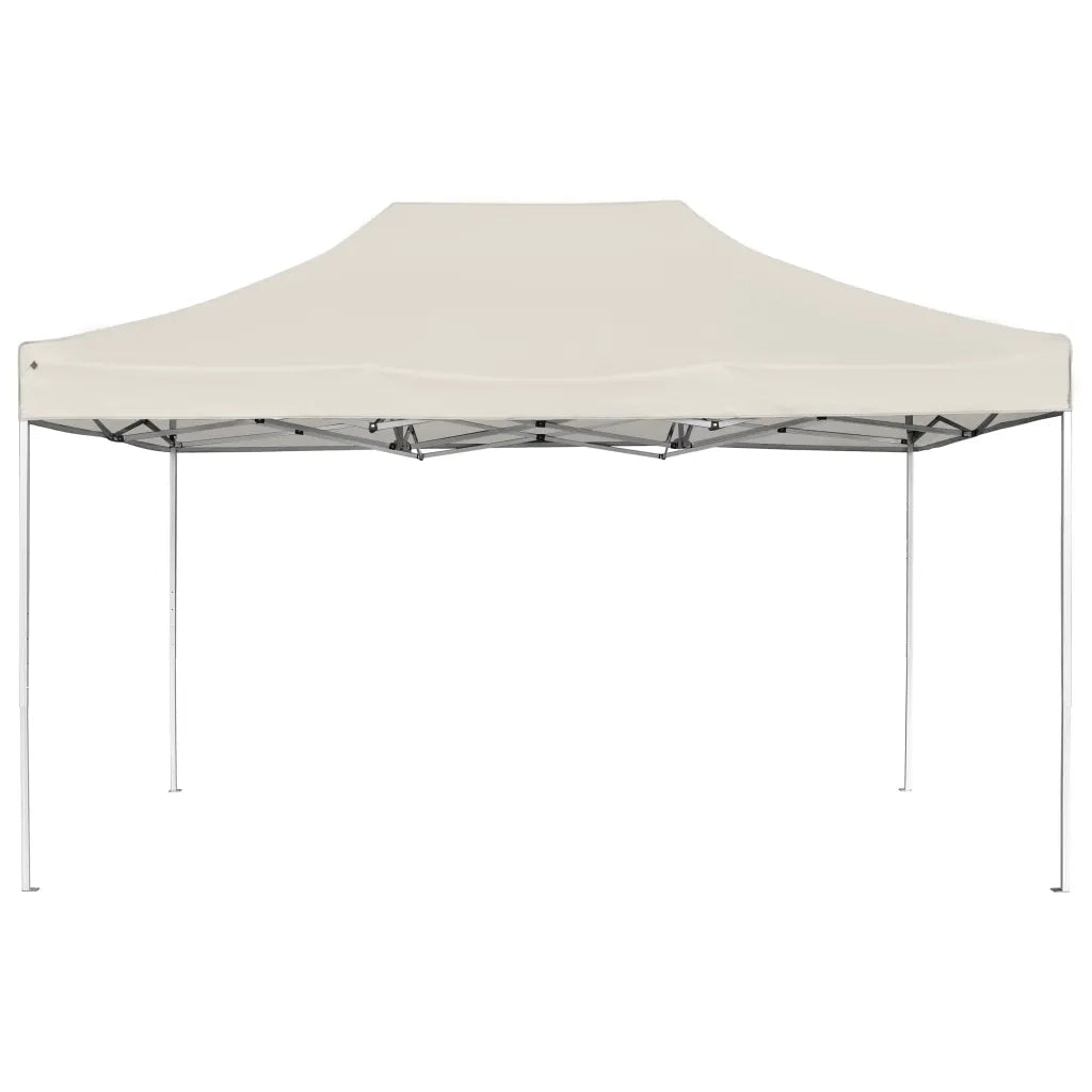 Gazebo Professionale Pieghevole in Alluminio 4,5x3 m Crema 45491