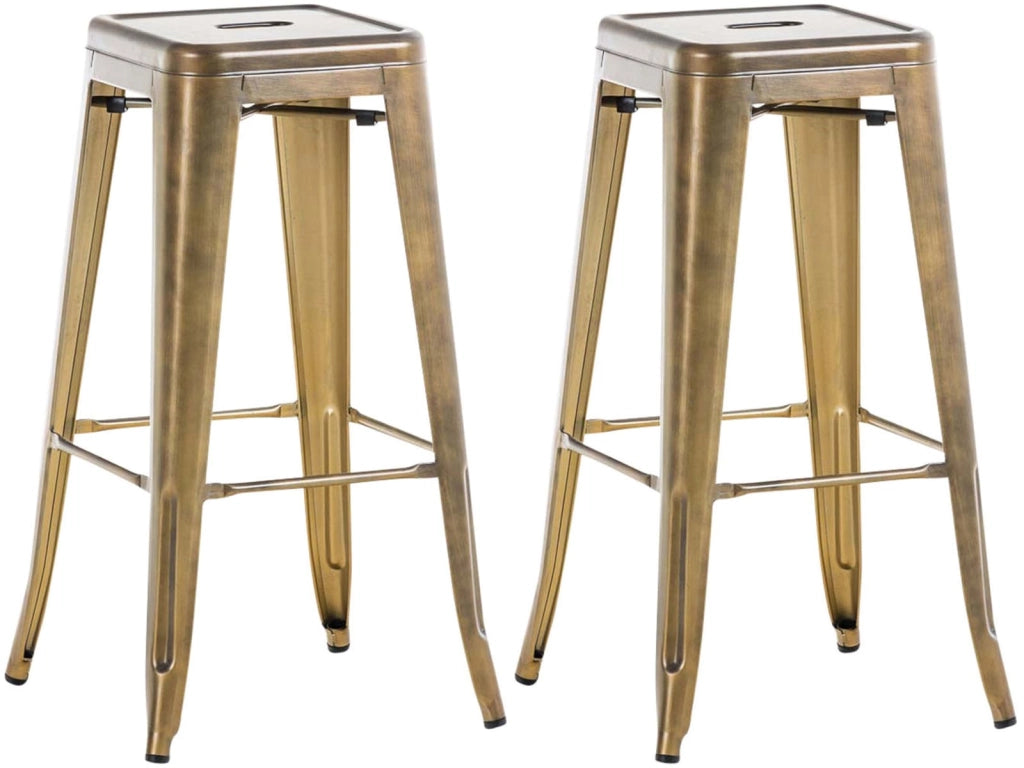 Coppia di sgabelli design industriale Joshua V2 oro