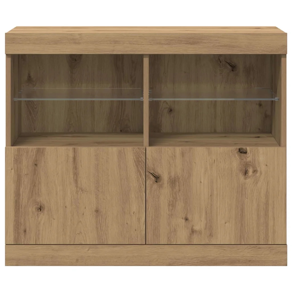 Madia LED Marrone 81 x 37 x 66,5 cm Legno ingegnerizzato 863031