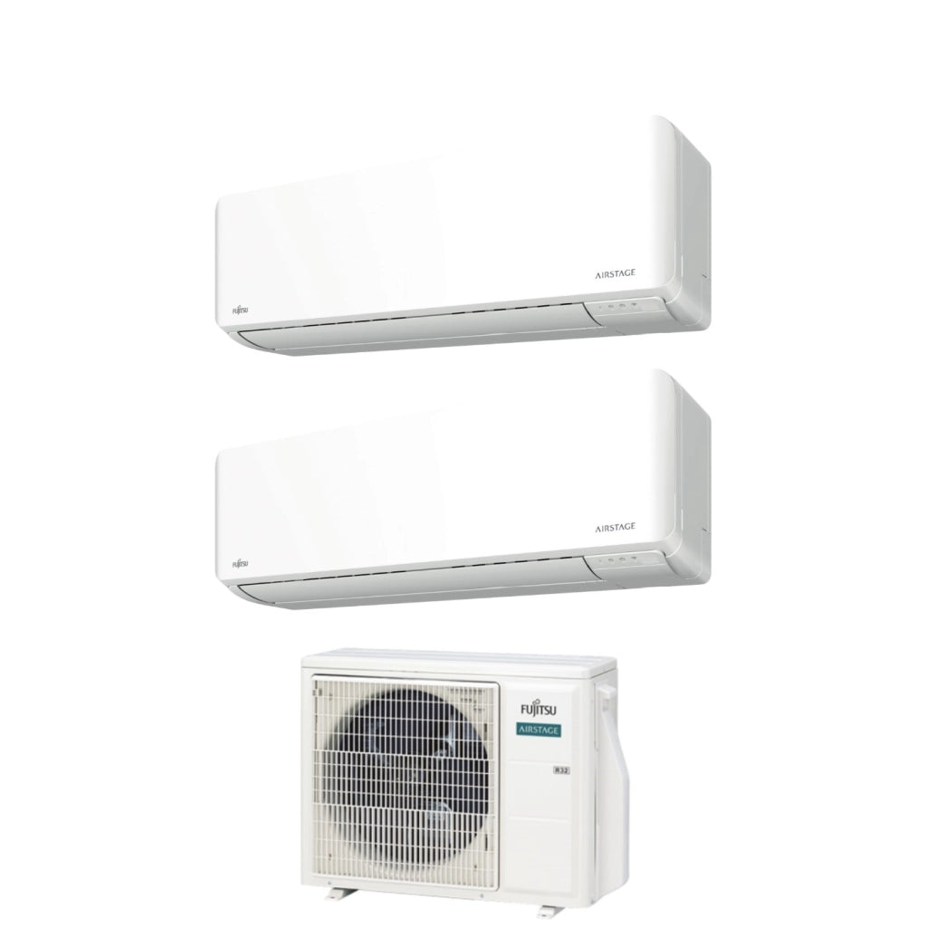 Condizionatore Dual Split Fujitsu KM Airstage 9+12 con AOEG18KBCA2 R-32 Wi-Fi Integrato
