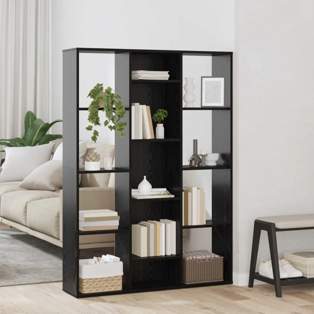Divider per stanze Rovere Nero 100 x 24 x 140 cm 875012