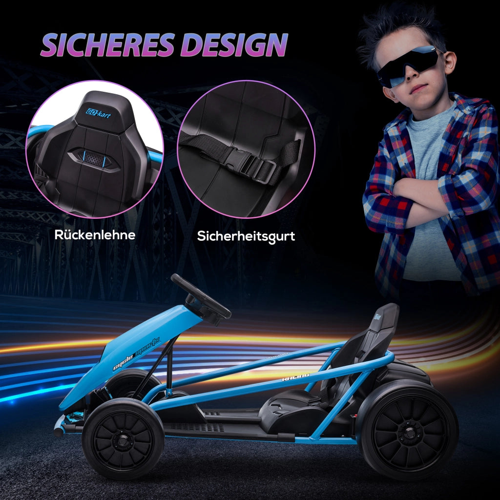 Go-Kart Elettrico per Bambini ¨C Minimal ¨C Blu/Nero