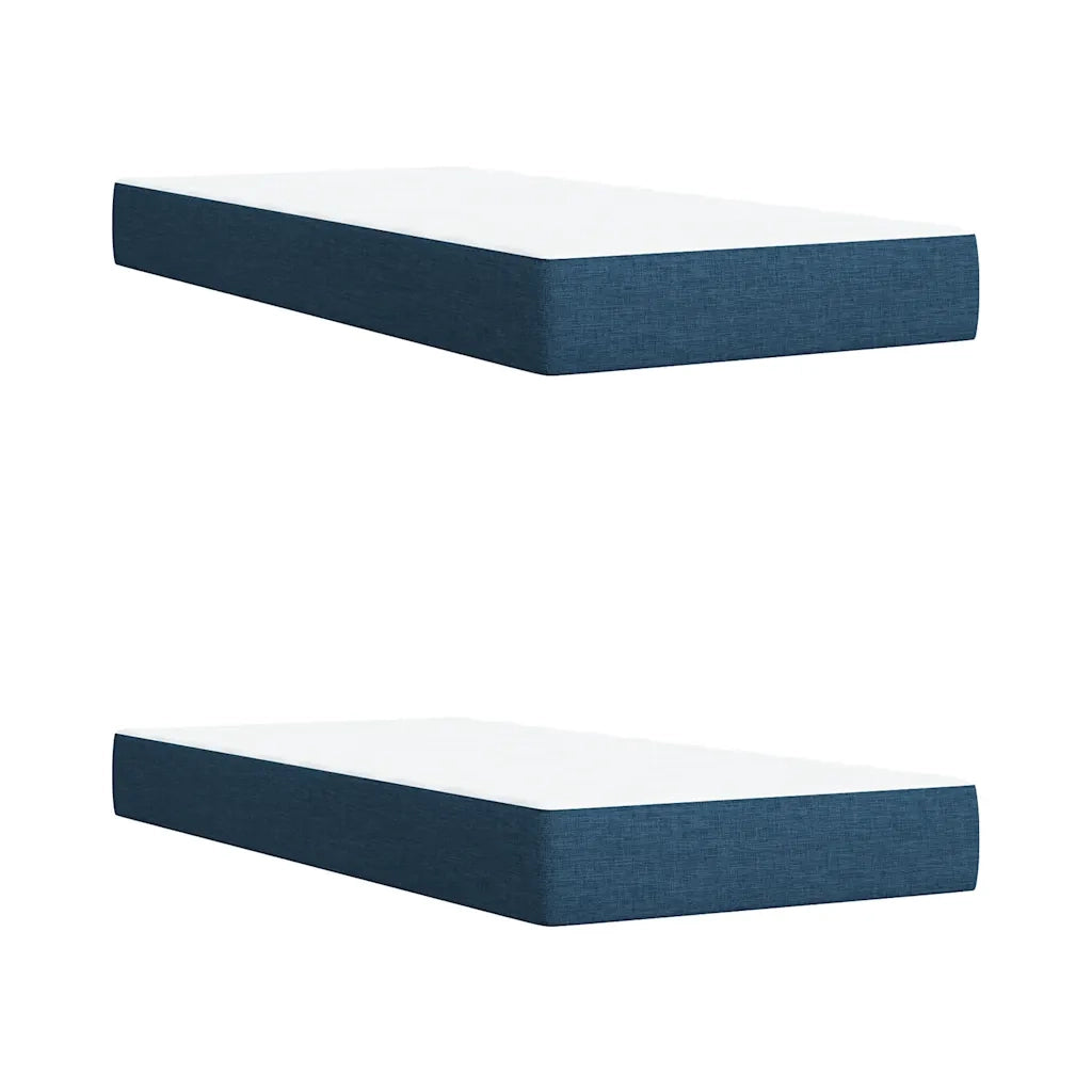 Giroletto a Molle con Materasso Blu 200x200 cm in Tessuto 3287569