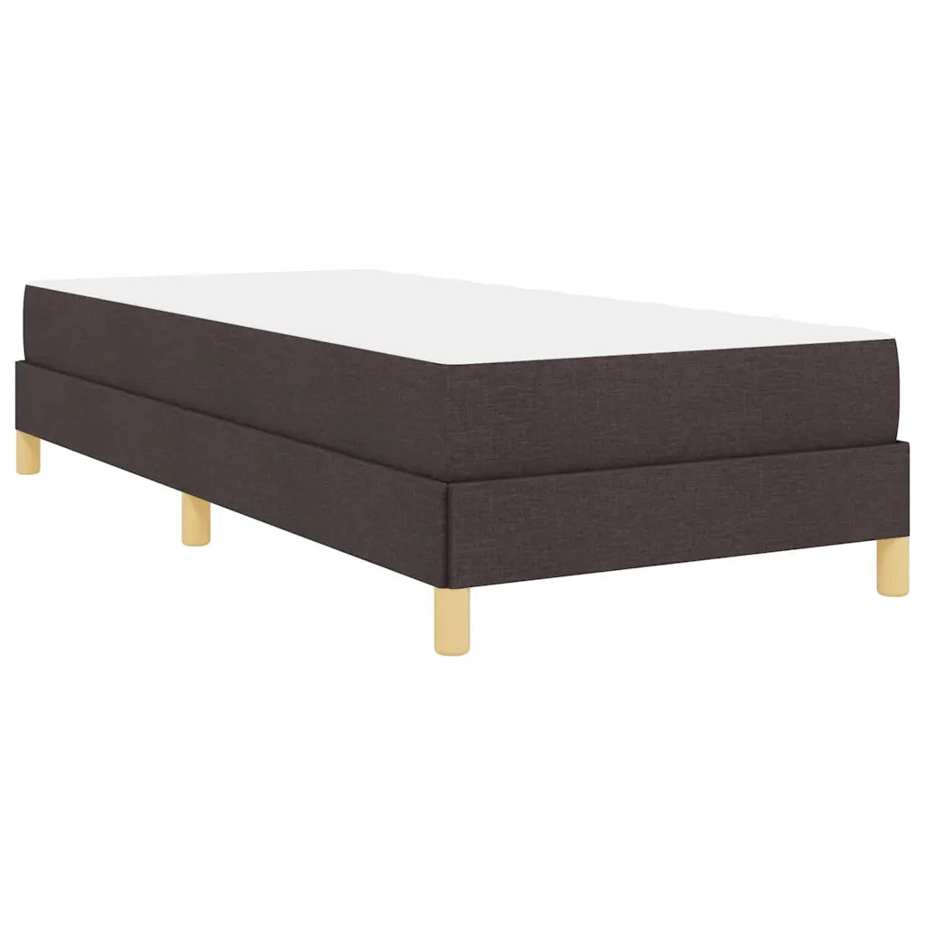 Letto a molle con materasso Marrone Scuro 90 x 190 cm Tessuto 3398531