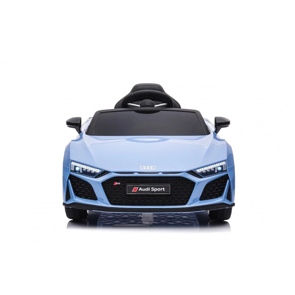 Macchina Elettrica per Bambini 12V Licenza Ufficiale Audi R8 New Spyder con Telecomando e Sedile in pelle Blu